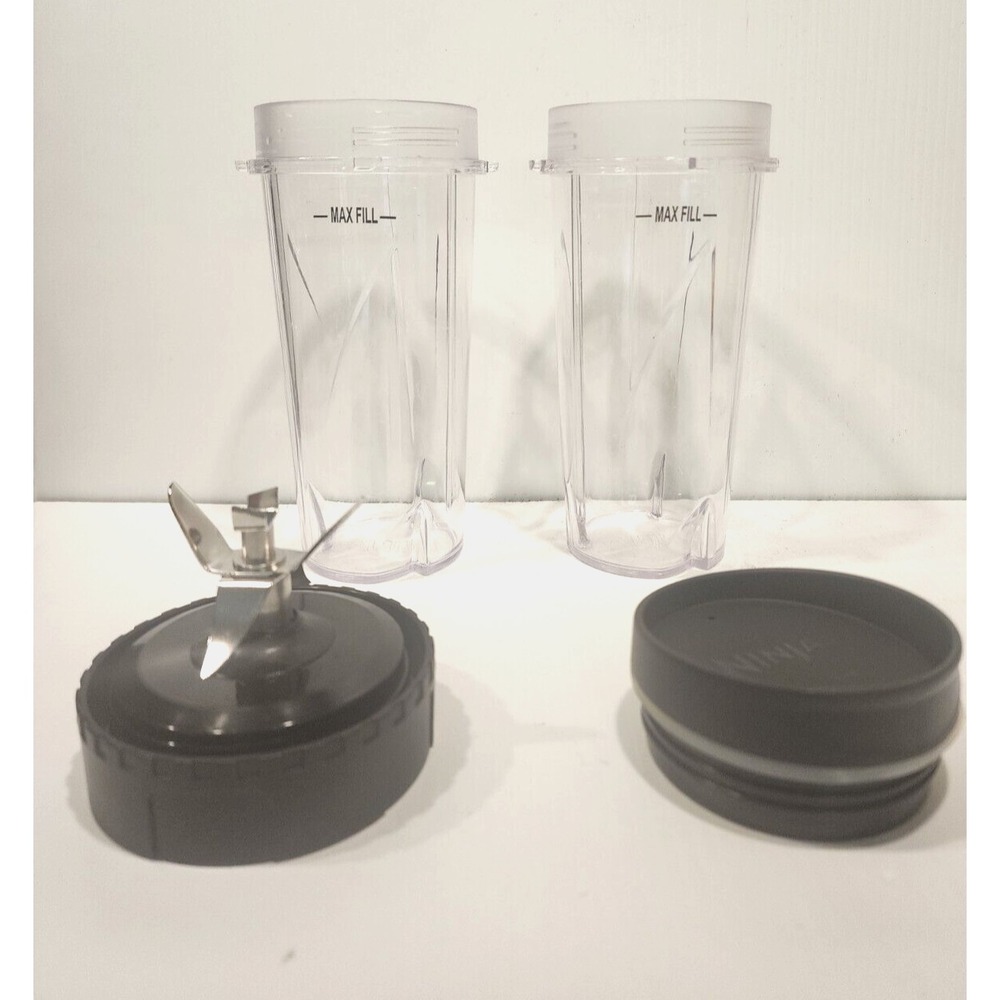 Nutri‎ Ninja 16 Oz Single Serve Blender Cup (2)   Blade Assembly and Lid